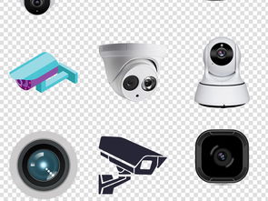 監控攝像頭與安防設備海報詳情頁素材 免扣PNG圖片與模板下載